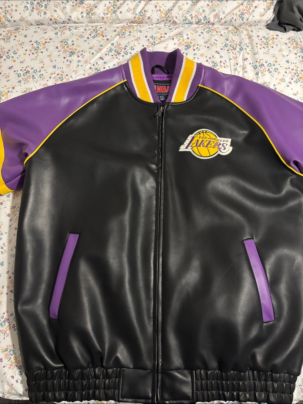 Los Angeles Lakers Black & Purple Varsity Jacket